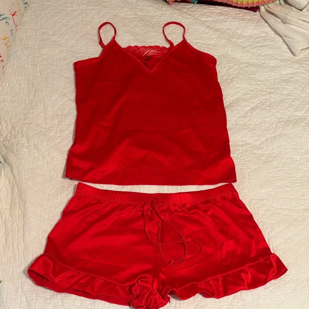 RACHEL Rachel Roy Vibrant Red Pajama Set‎